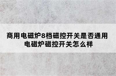 商用电磁炉8档磁控开关是否通用 电磁炉磁控开关怎么样